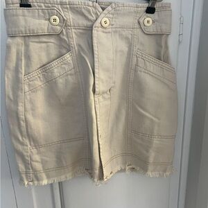 Free People Salt Skirt with Button Detail